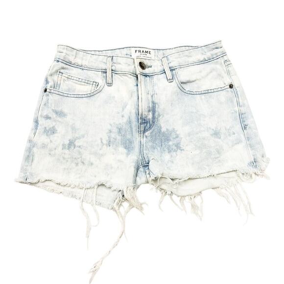 Frame Le Grand Garcon Short Light Wash Denim Jean Shorts Size 24 - Picture 1 of 6